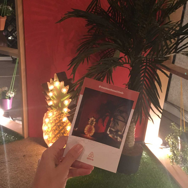 Impresora de Instagram en un evento de Airbnb